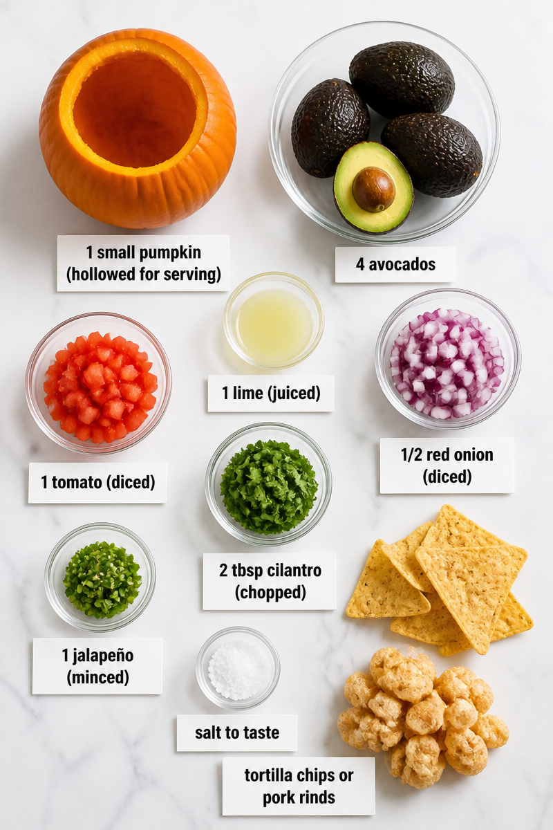 Keto Halloween Puking Pumpkin Guacamole