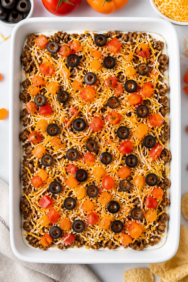 Keto Halloween Taco Dip Recipe Keto Halloween Taco Dip Recipe