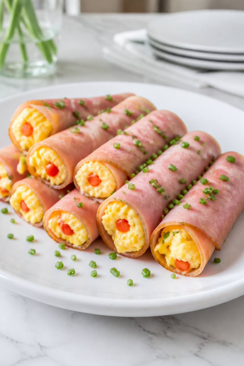 Keto Ham Cheese Breakfast Roll-Ups Keto Ham Cheese Breakfast Roll-Ups