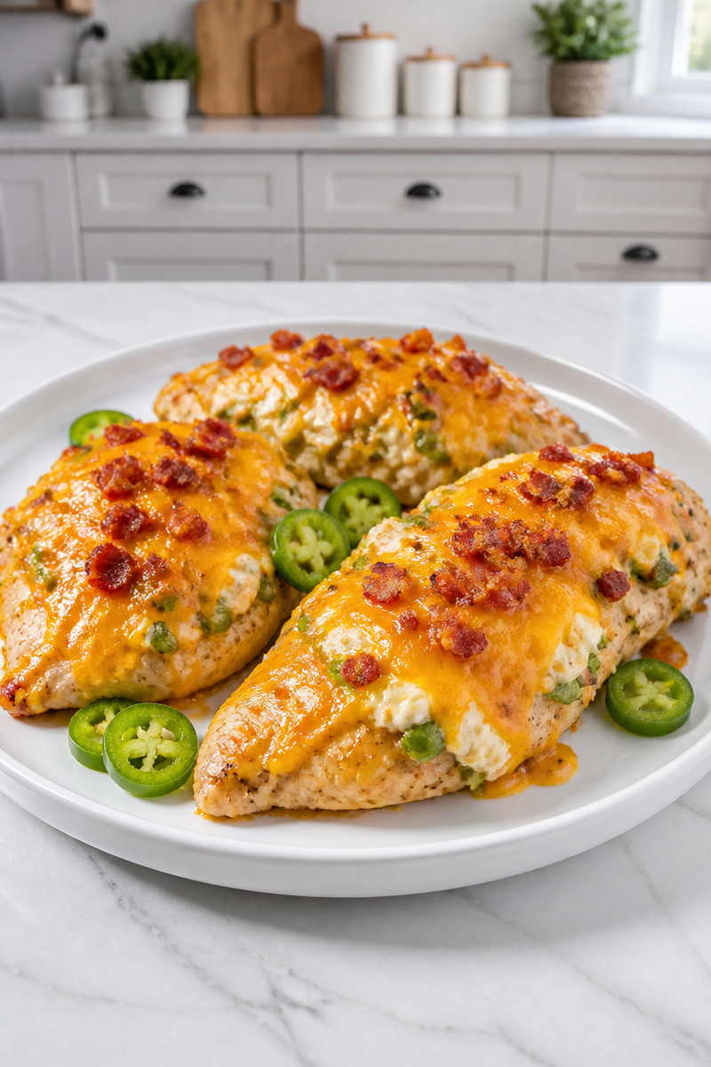 Keto Jalapeno Popper Chicken Bake