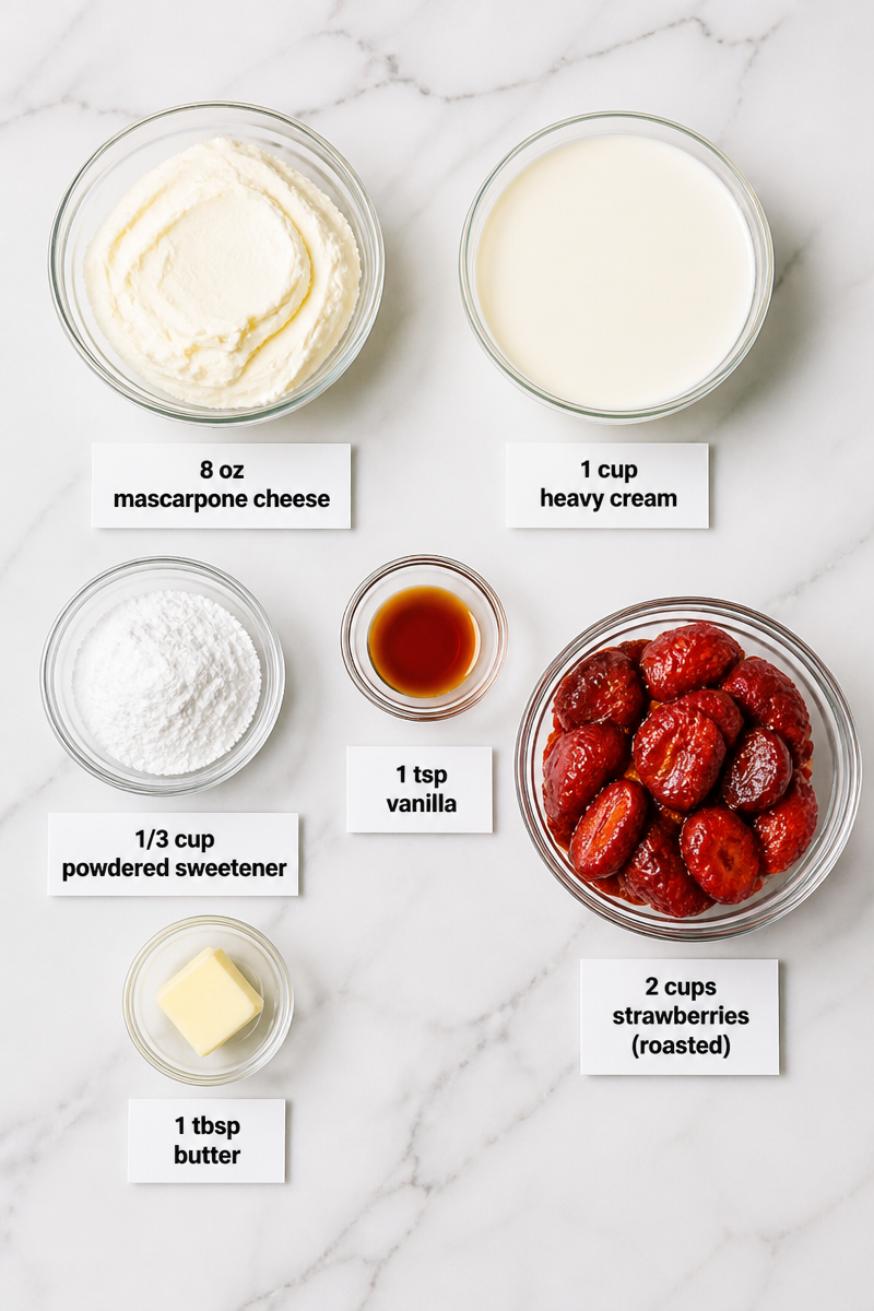 Keto Mascarpone Mousse Roasted Strawberry Keto Mascarpone Mousse Roasted Strawberry