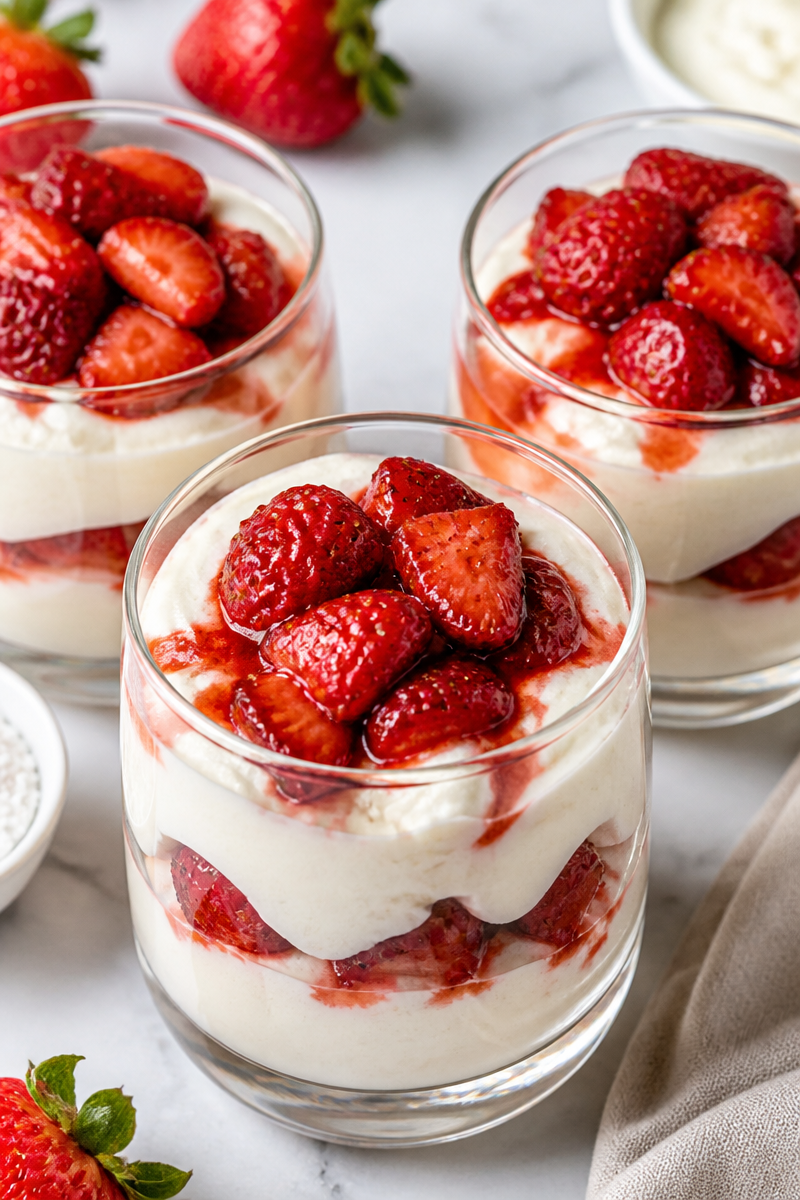 Keto Mascarpone Mousse Roasted Strawberry Keto Mascarpone Mousse Roasted Strawberry