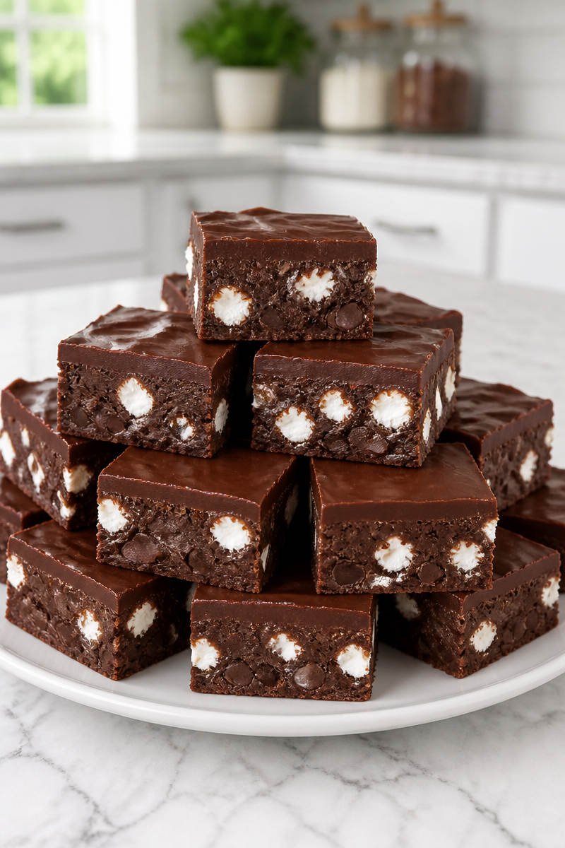 Keto Mississippi Mud Bar Marshmallow Fudge