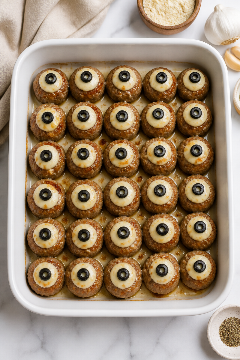 Keto Monster Eyeball Meatballs Recipe Keto Monster Eyeball Meatballs Recipe