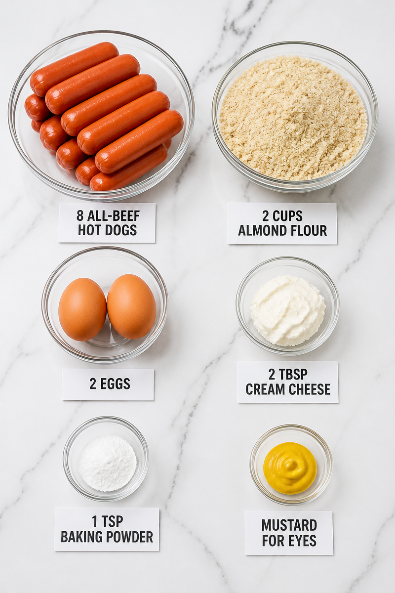 Keto Mummy Hot Dog Wrap