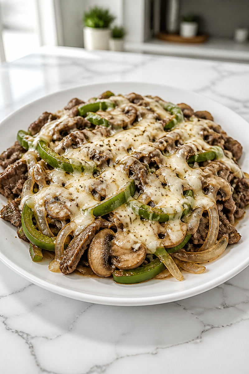 Keto Philly Cheesesteak Skillet Dinner Keto Philly Cheesesteak Skillet Dinner