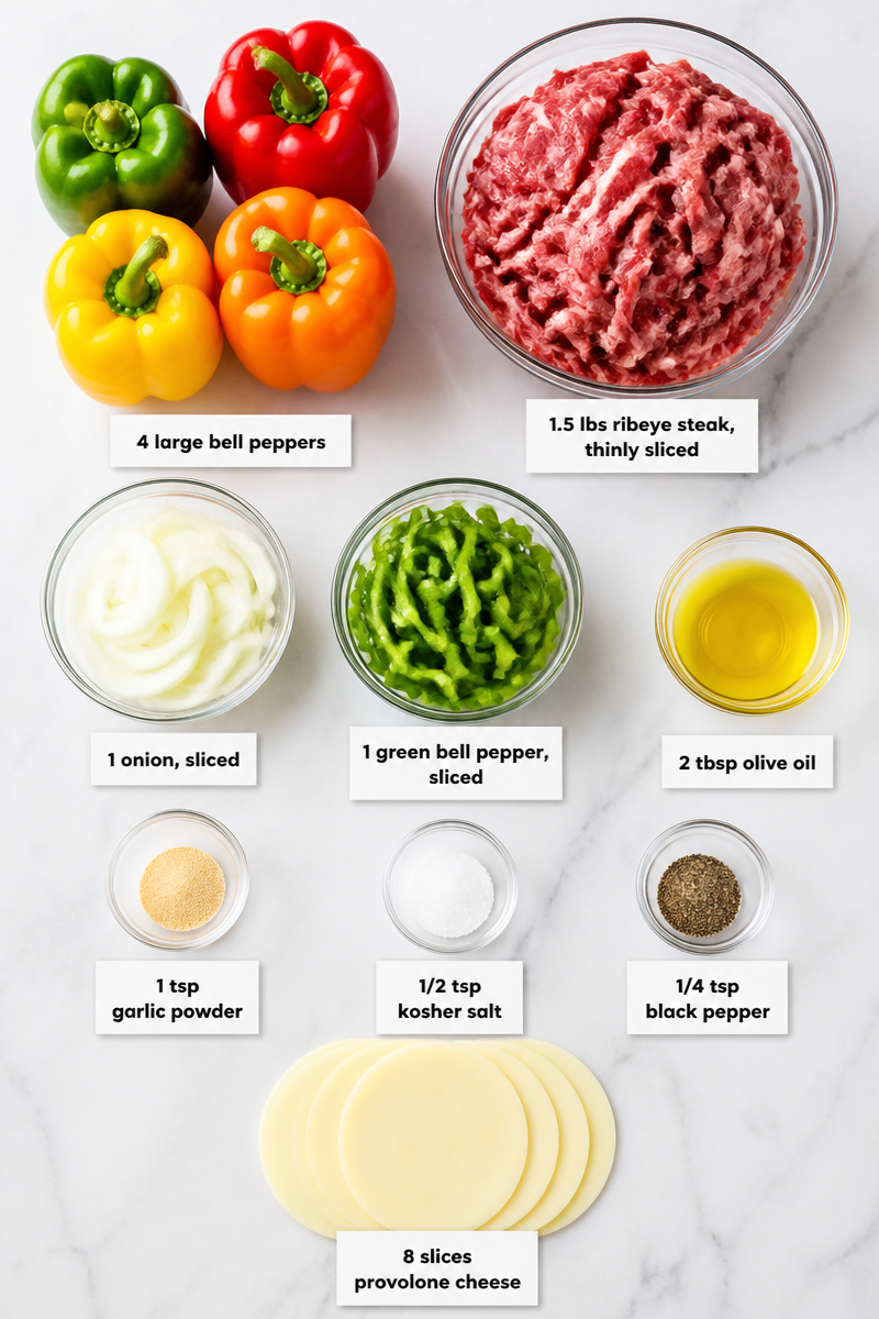 Keto Philly Cheesesteak Stuffed Pepper Keto Philly Cheesesteak Stuffed Pepper