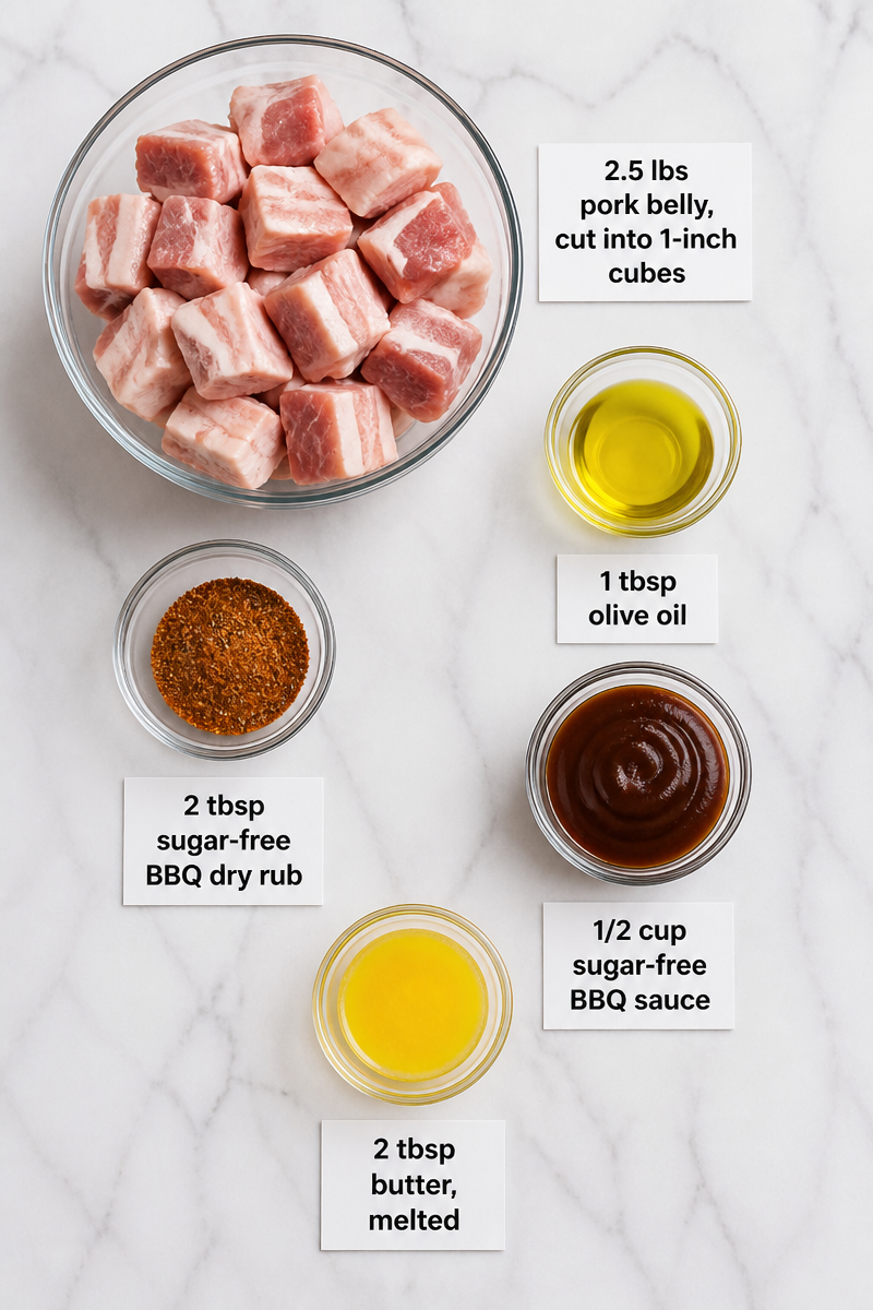 Keto Pork Belly Burnt End