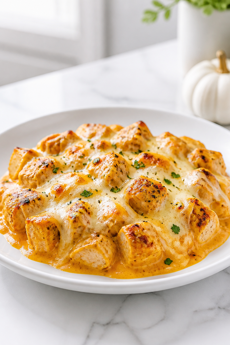 Keto Pumpkin Alfredo Chicken Bake Keto Pumpkin Alfredo Chicken Bake