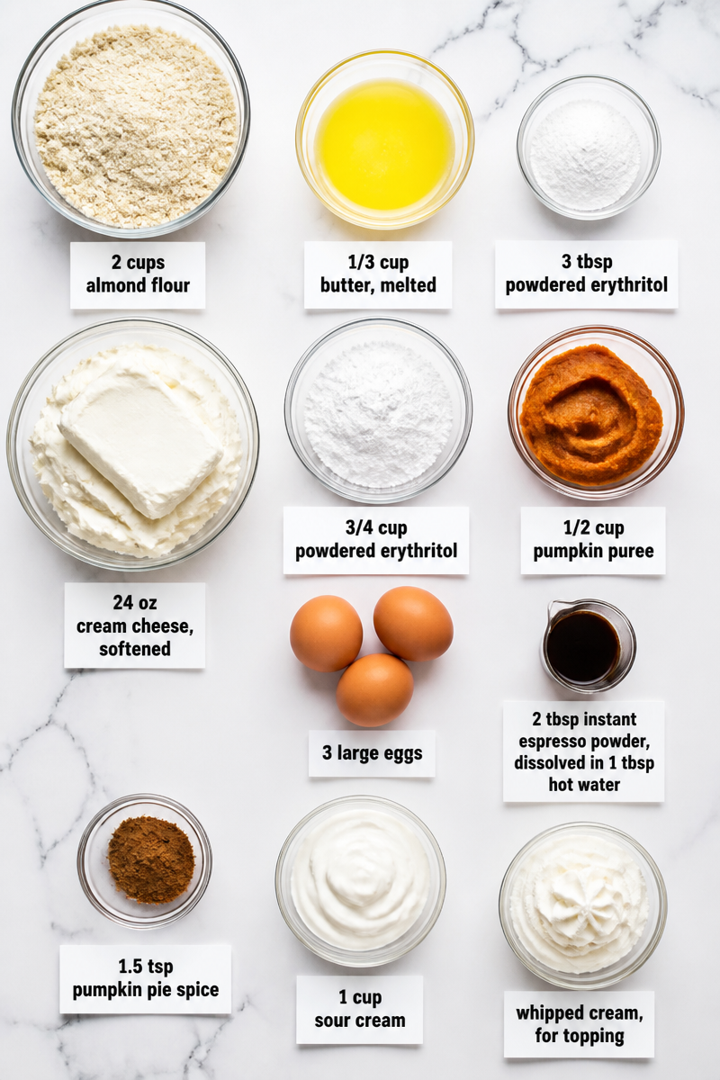 Keto Pumpkin Spice Latte Cheesecake
