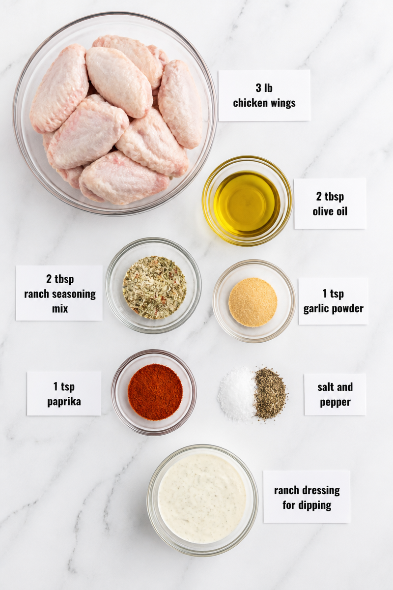 Keto Ranch Chicken Wings Recipe