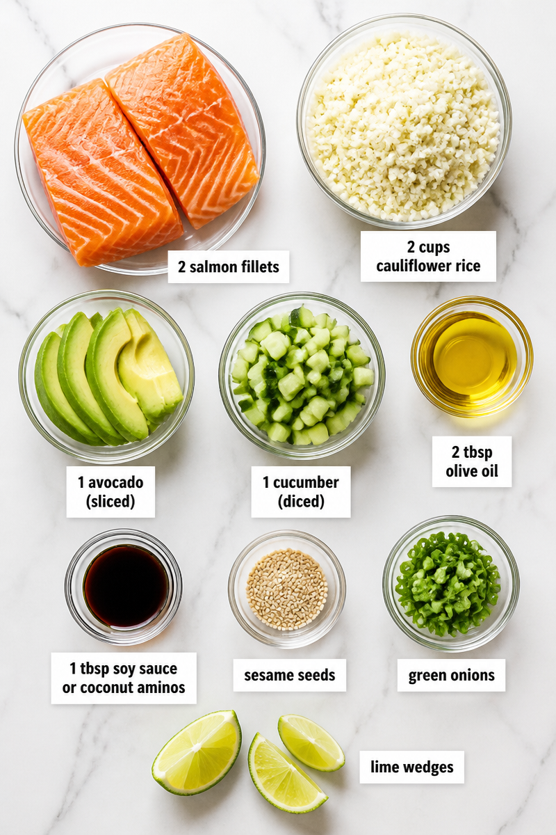 Keto Salmon Avocado Bowl Recipe Keto Salmon Avocado Bowl Recipe