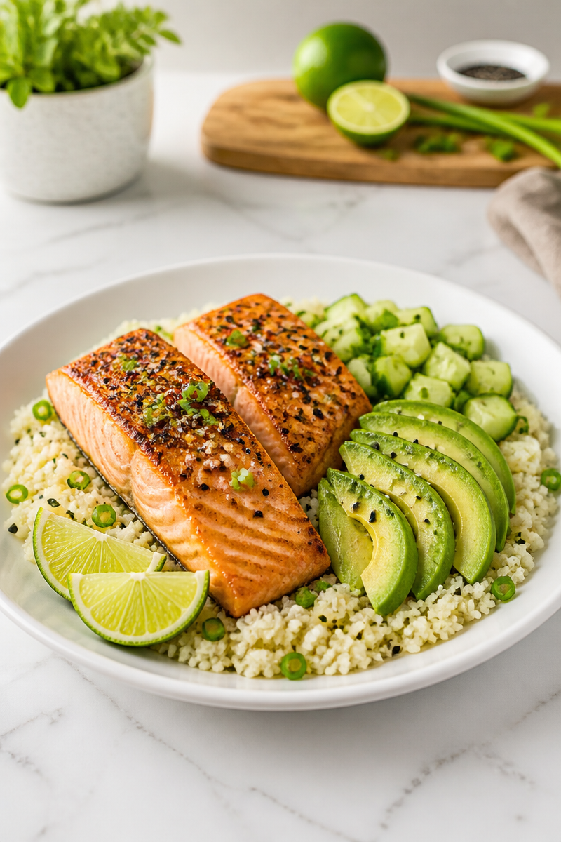 Keto Salmon Avocado Bowl Recipe Keto Salmon Avocado Bowl Recipe