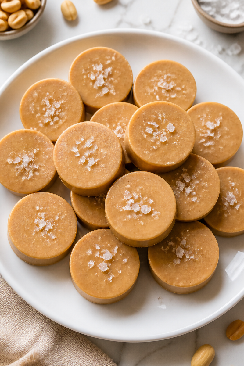 Keto Salted Peanut Butter Fudge Freezer
