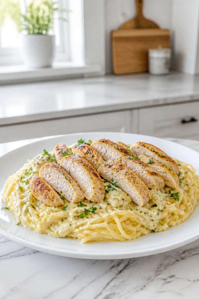 Keto Spaghetti Squash Chicken Alfredo Keto Spaghetti Squash Chicken Alfredo