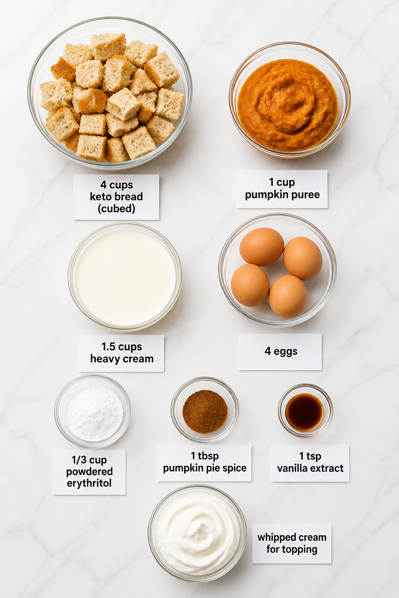 Keto Spiced Pumpkin Bread Pudding Keto Spiced Pumpkin Bread Pudding