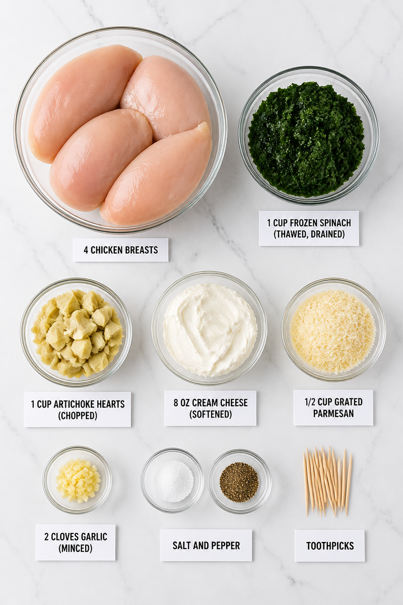 Keto Spinach Artichoke Stuffed Chicken