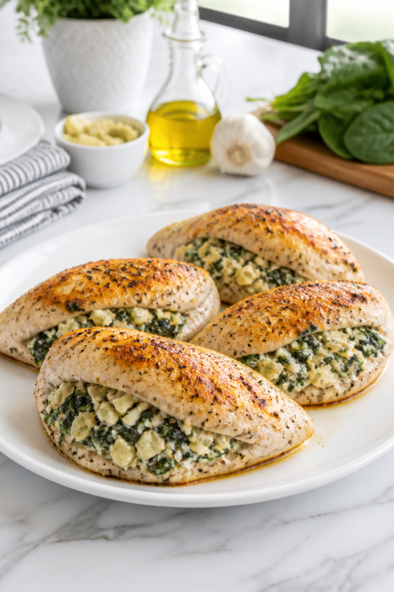 Keto Spinach Artichoke Stuffed Chicken Keto Spinach Artichoke Stuffed Chicken