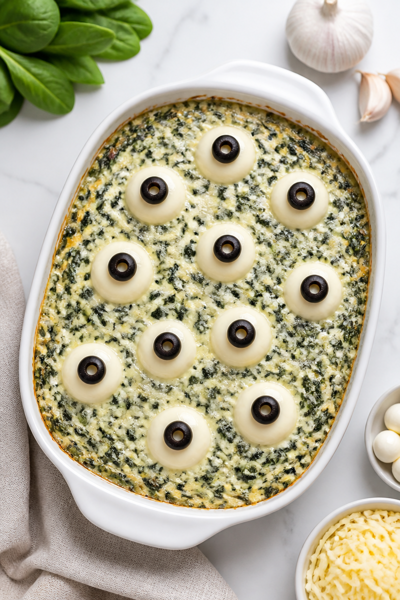 Keto Spooky Spinach Dip Eyeballs Keto Spooky Spinach Dip Eyeballs