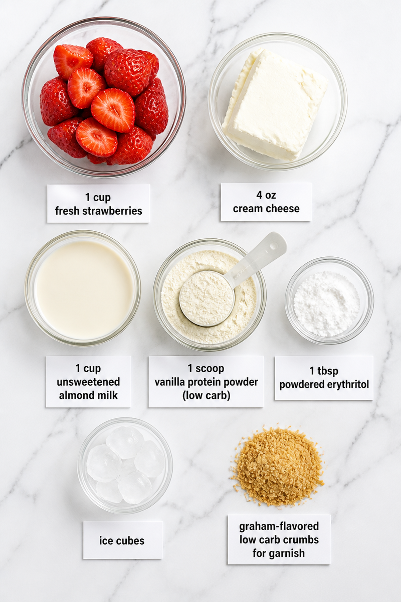 Keto Strawberry Cheesecake Smoothie Recipe Keto Strawberry Cheesecake Smoothie Recipe