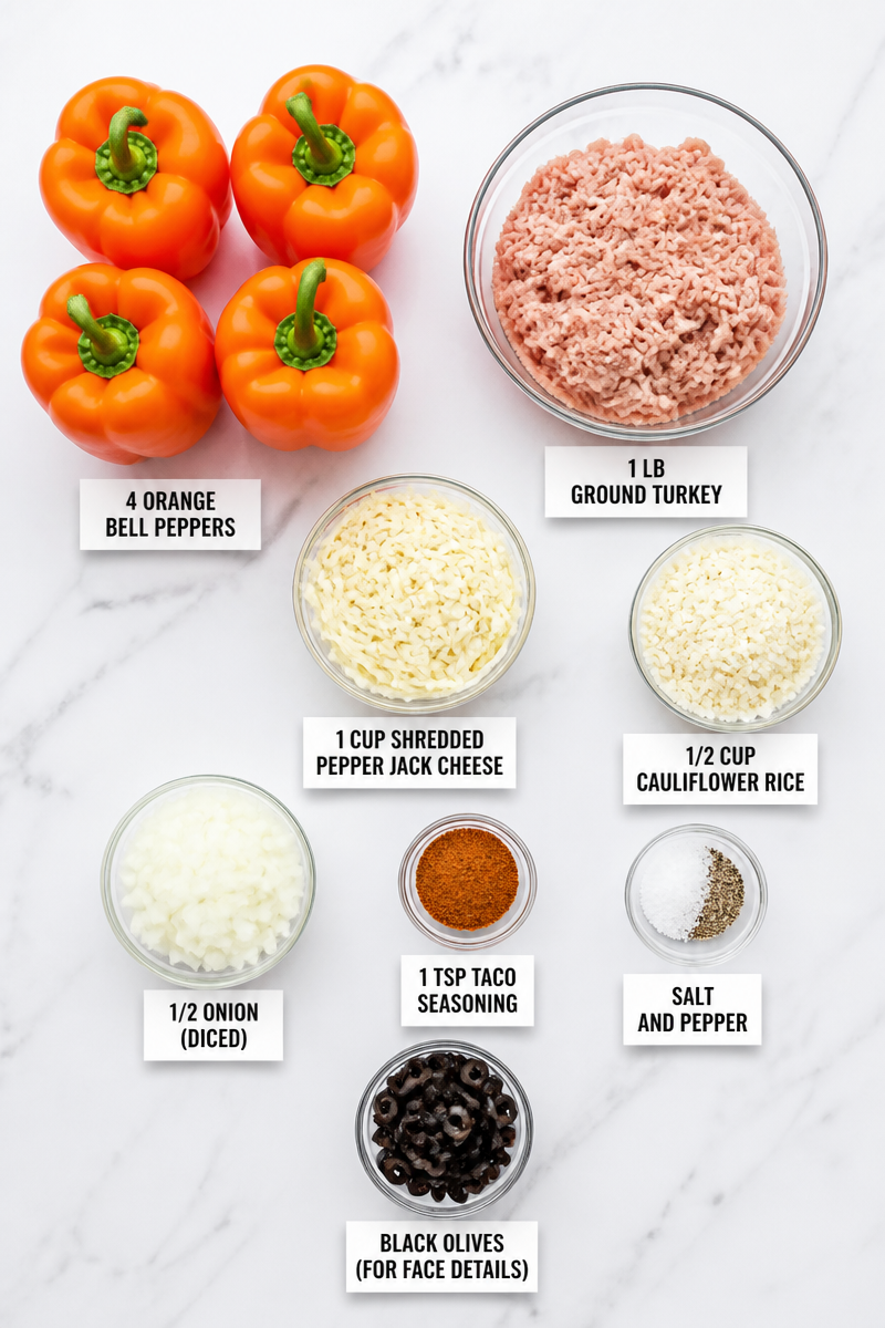 Keto Stuffed Pepper Jack Lanterns Keto Stuffed Pepper Jack Lanterns