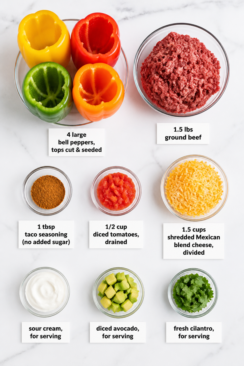 Keto Taco Stuffed Bell Pepper Keto Taco Stuffed Bell Pepper