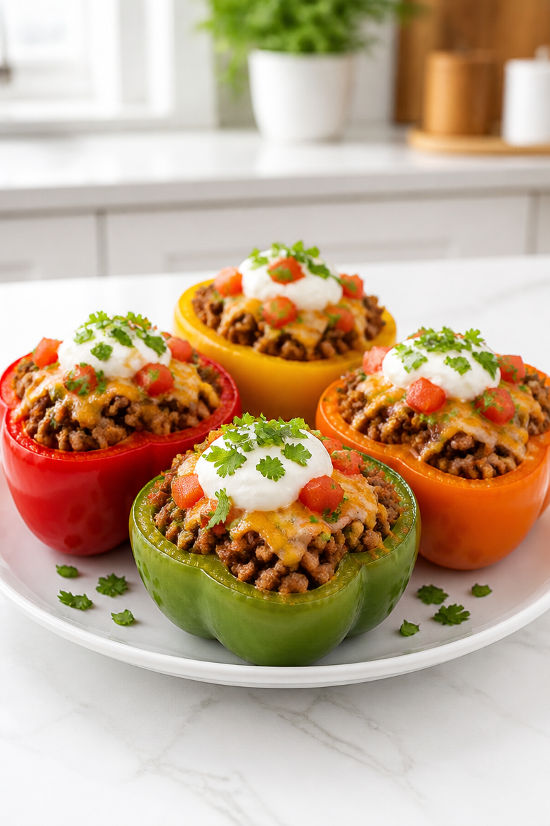 Keto Taco Stuffed Bell Peppers