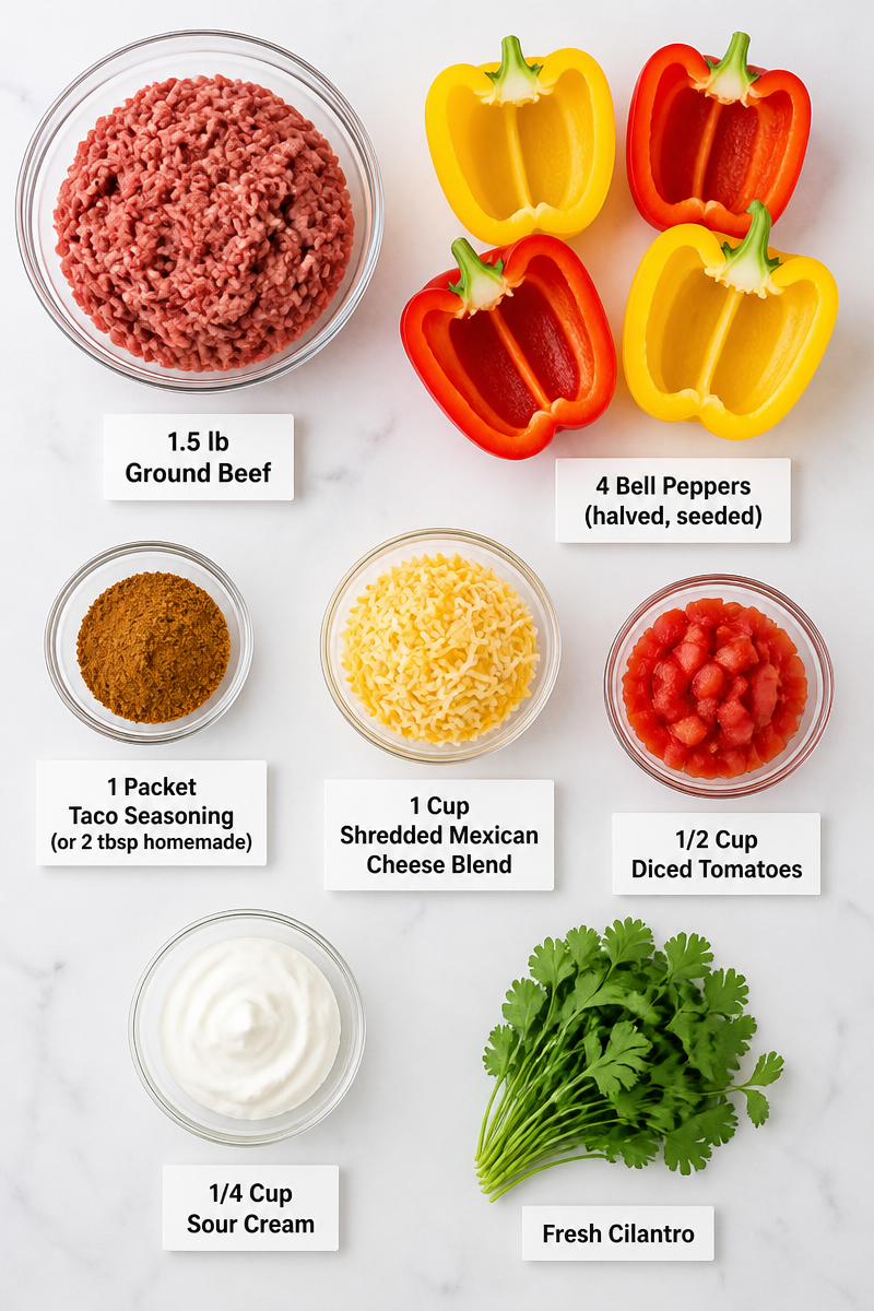 Keto Taco Stuffed Bell Peppers