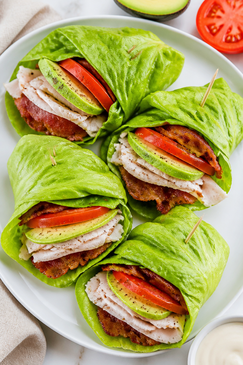 Keto Turkey Club Lettuce Wraps Keto Turkey Club Lettuce Wraps