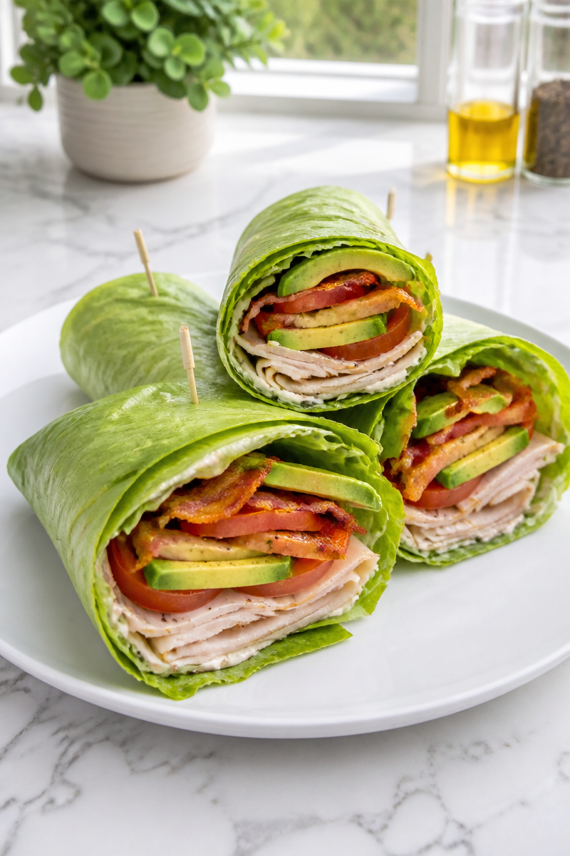 Keto Turkey Club Lettuce Wraps Keto Turkey Club Lettuce Wraps