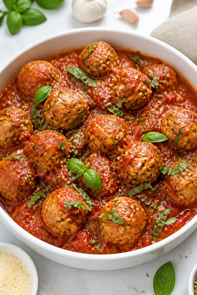 Keto Turkey Meatballs Marinara Sauce Keto Turkey Meatballs Marinara Sauce
