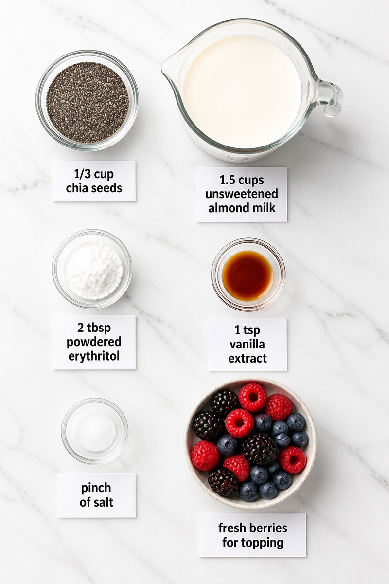 Keto Vanilla Chia Pudding Cups Keto Vanilla Chia Pudding Cups