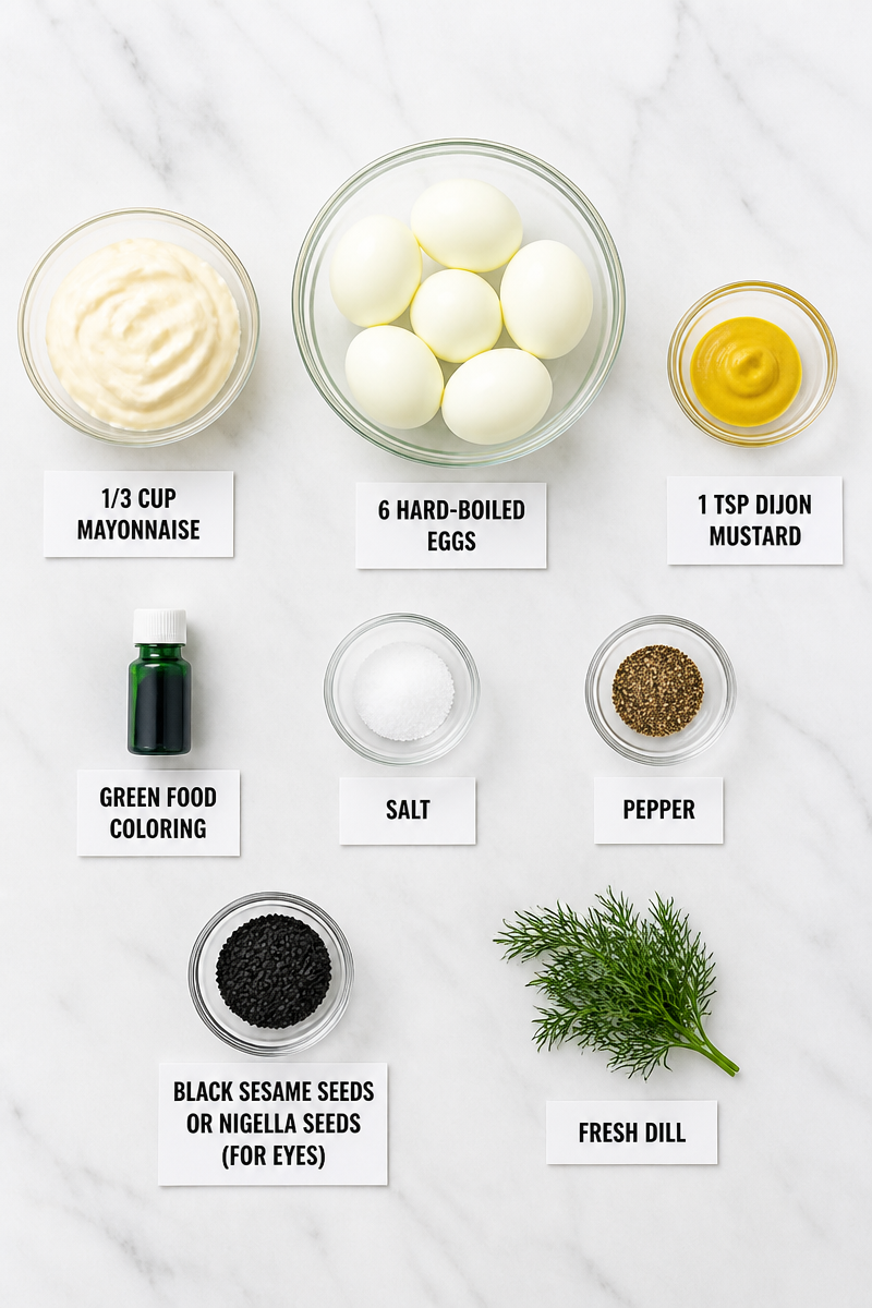 Keto Zombie Green Deviled Eggs Keto Zombie Green Deviled Eggs