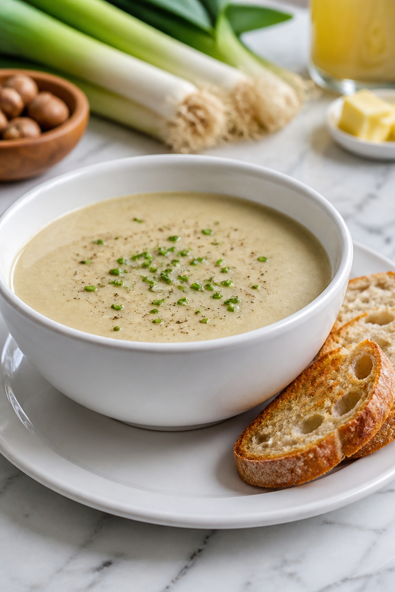Leek Chestnut Soup Creamy Chive Leek Chestnut Soup Creamy Chive