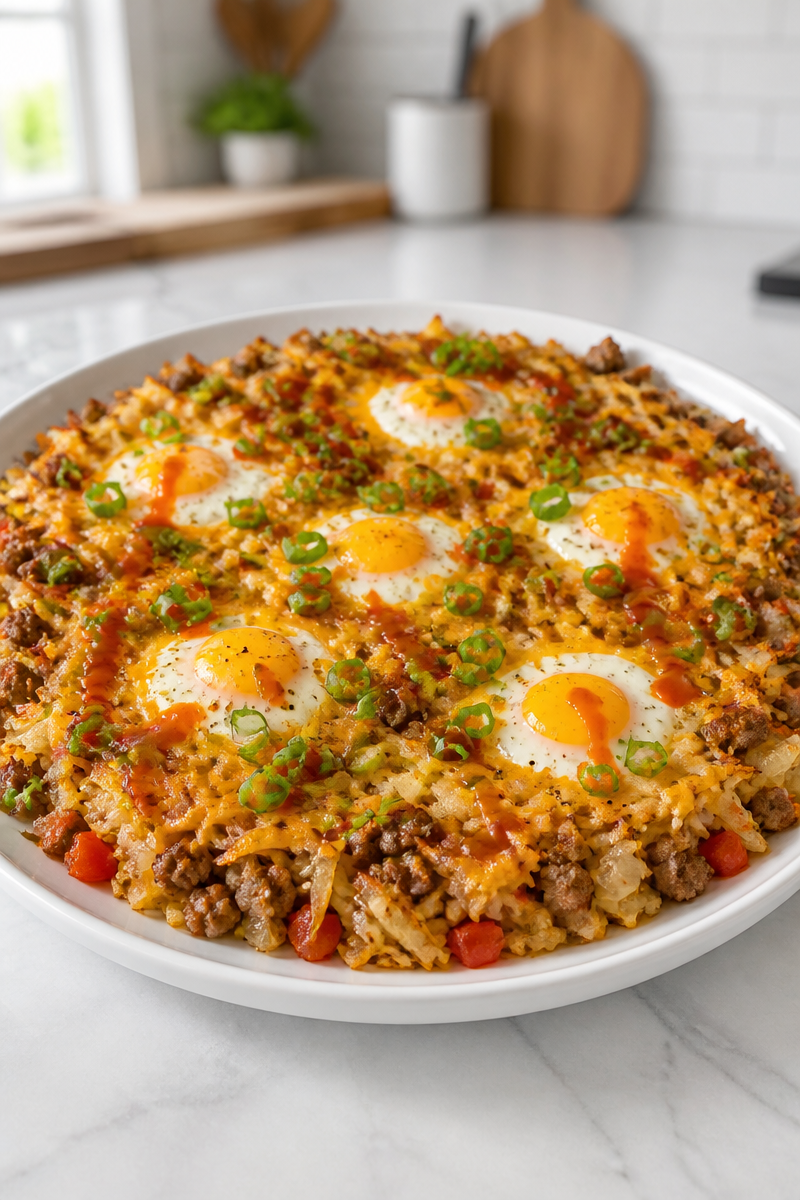Loaded Breakfast Hash Brown Skillet Loaded Breakfast Hash Brown Skillet