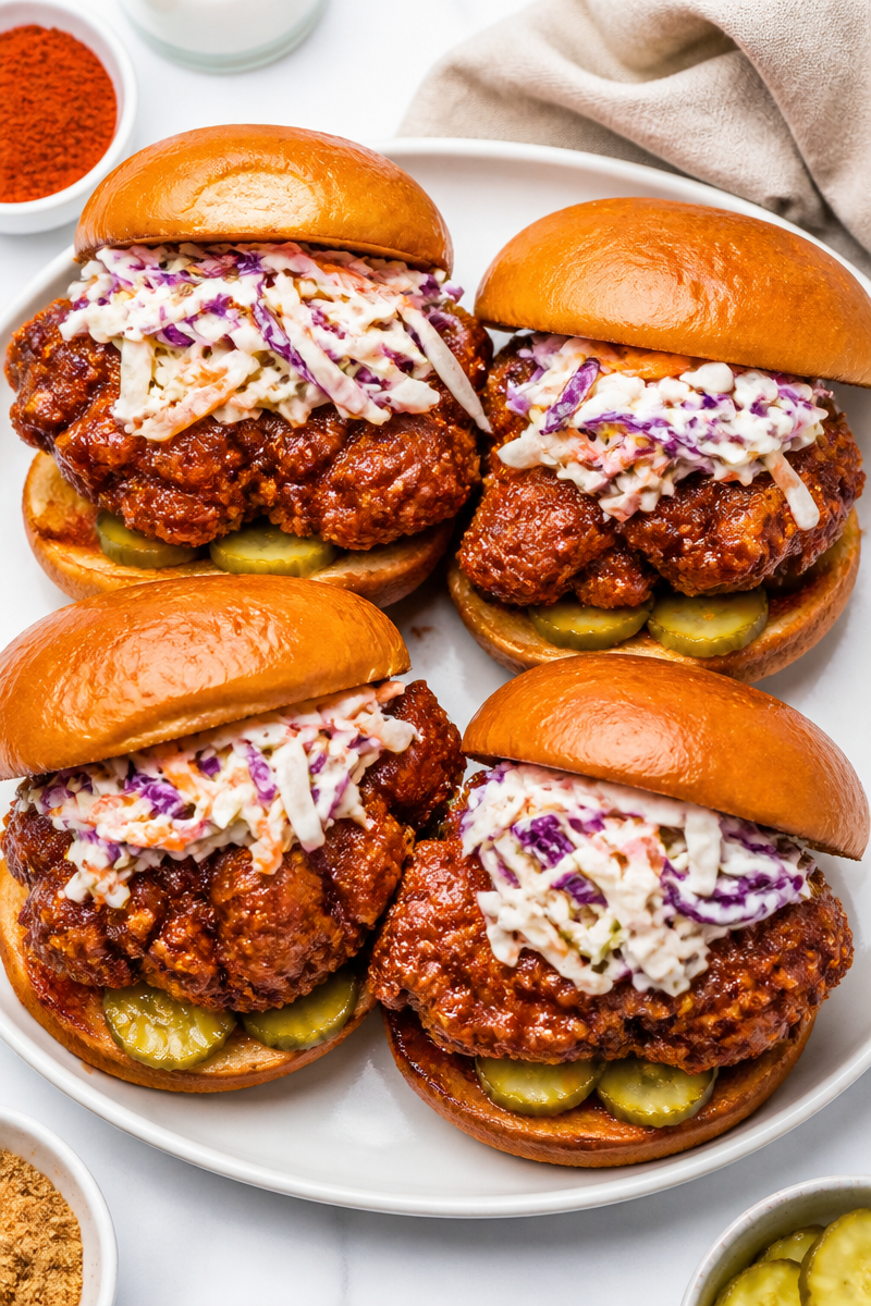 Loaded Nashville Hot Chicken Sandwich Loaded Nashville Hot Chicken Sandwich
