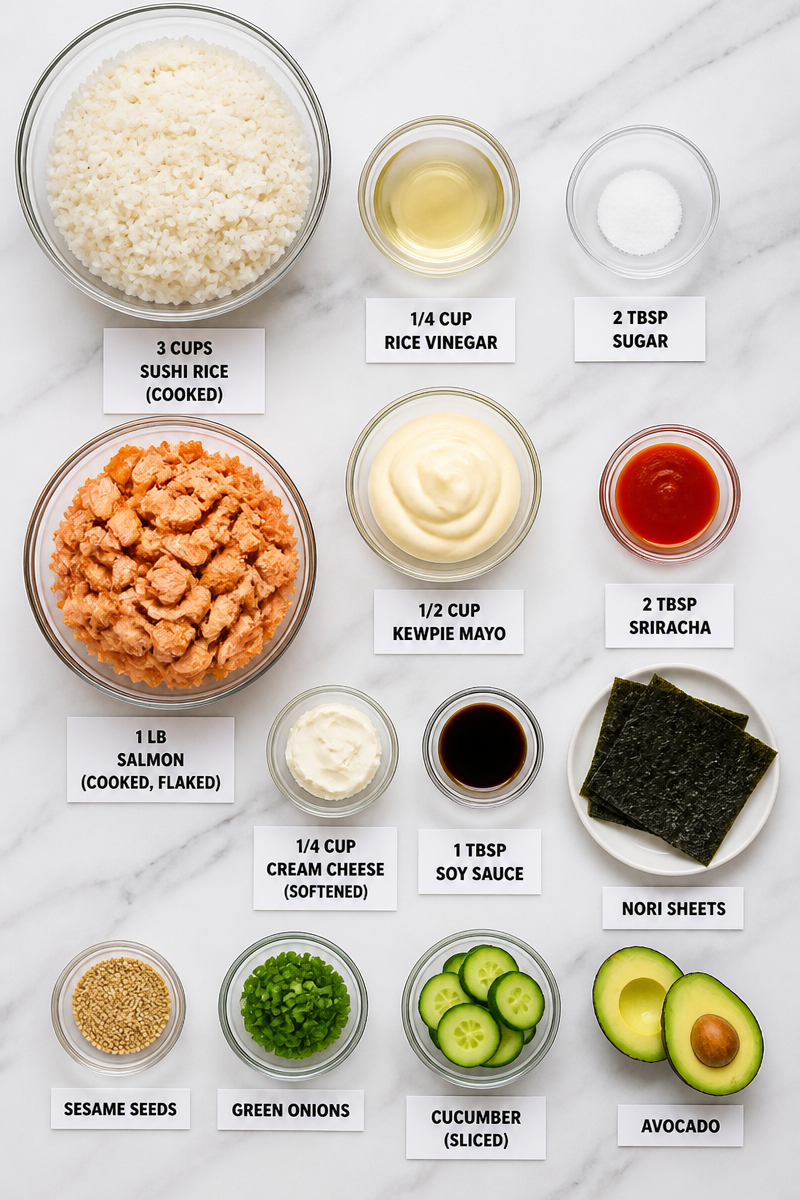 Loaded Sushi Bake Salmon Rice