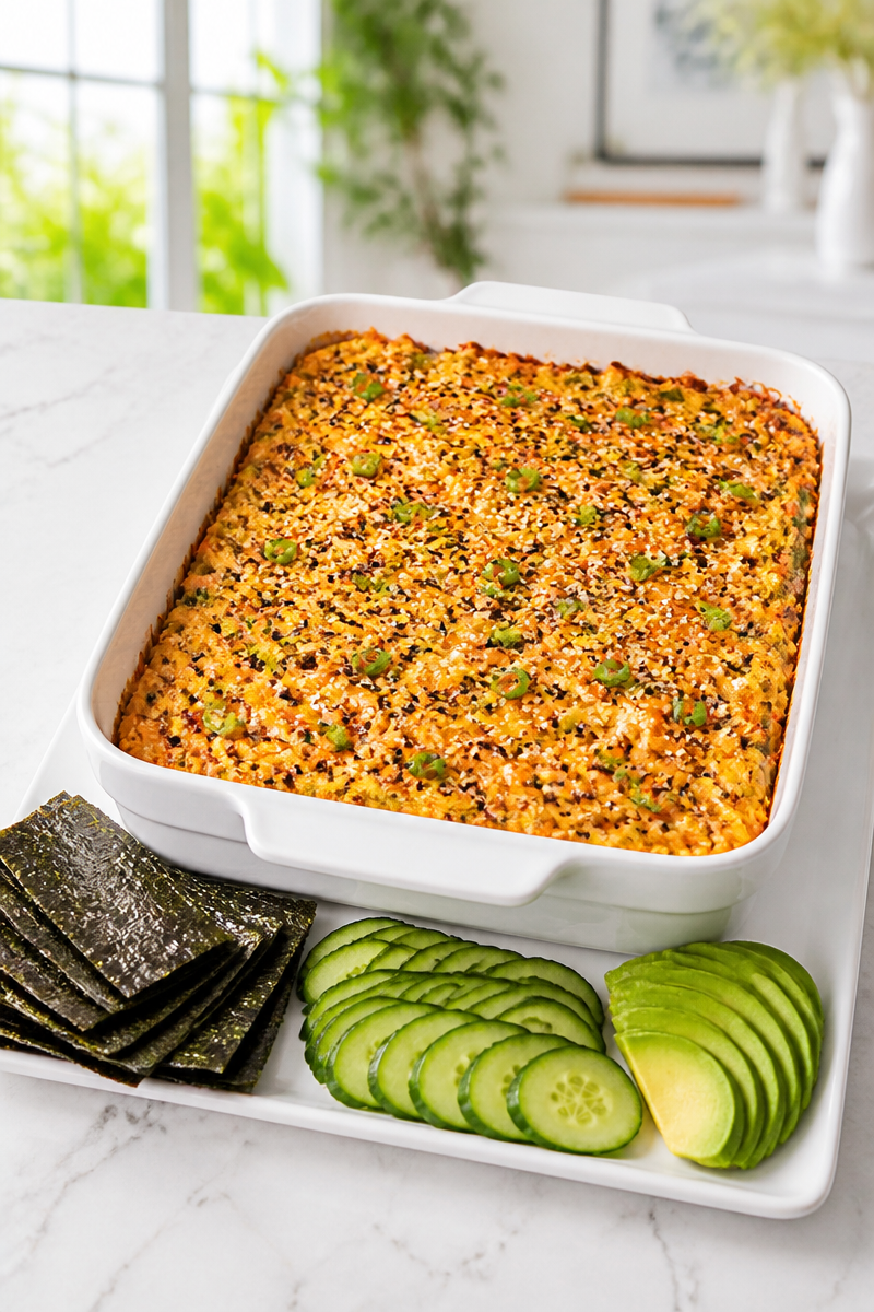 Loaded Sushi Bake Salmon Rice