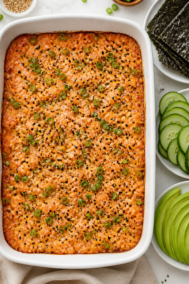 Loaded Sushi Bake Salmon Rice