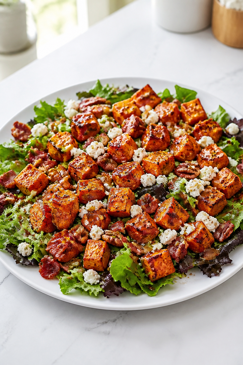 Maple Bacon Roasted Sweet Potato Salad Maple Bacon Roasted Sweet Potato Salad
