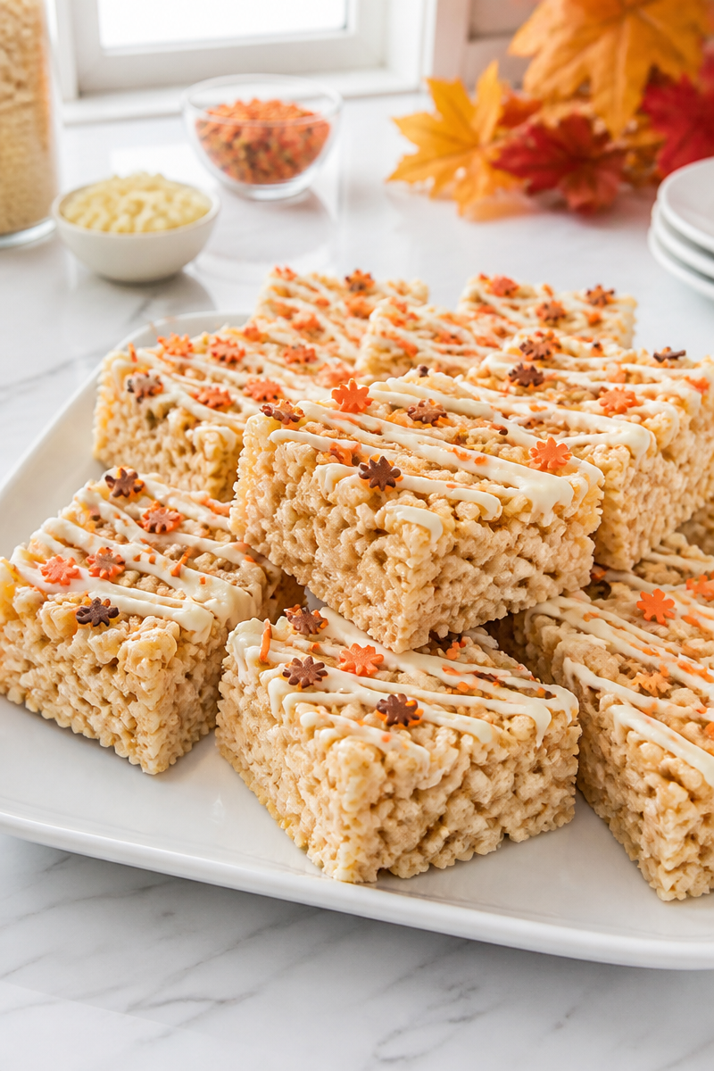 Maple White Chocolate Rice Krispie Fall