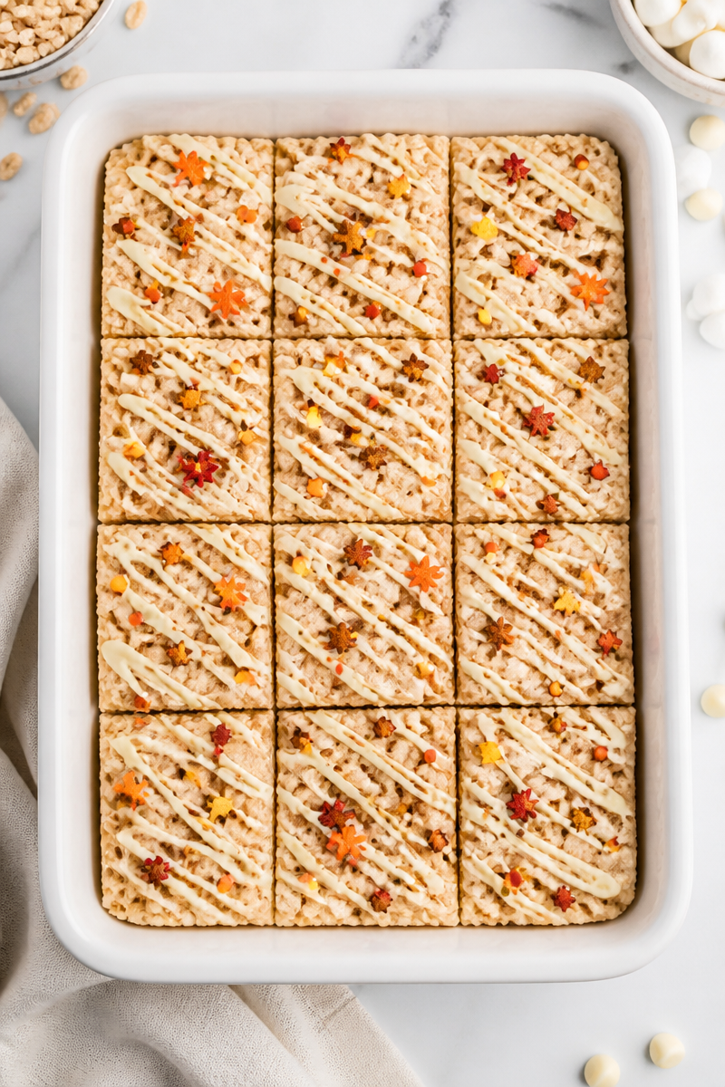 Maple White Chocolate Rice Krispie Fall