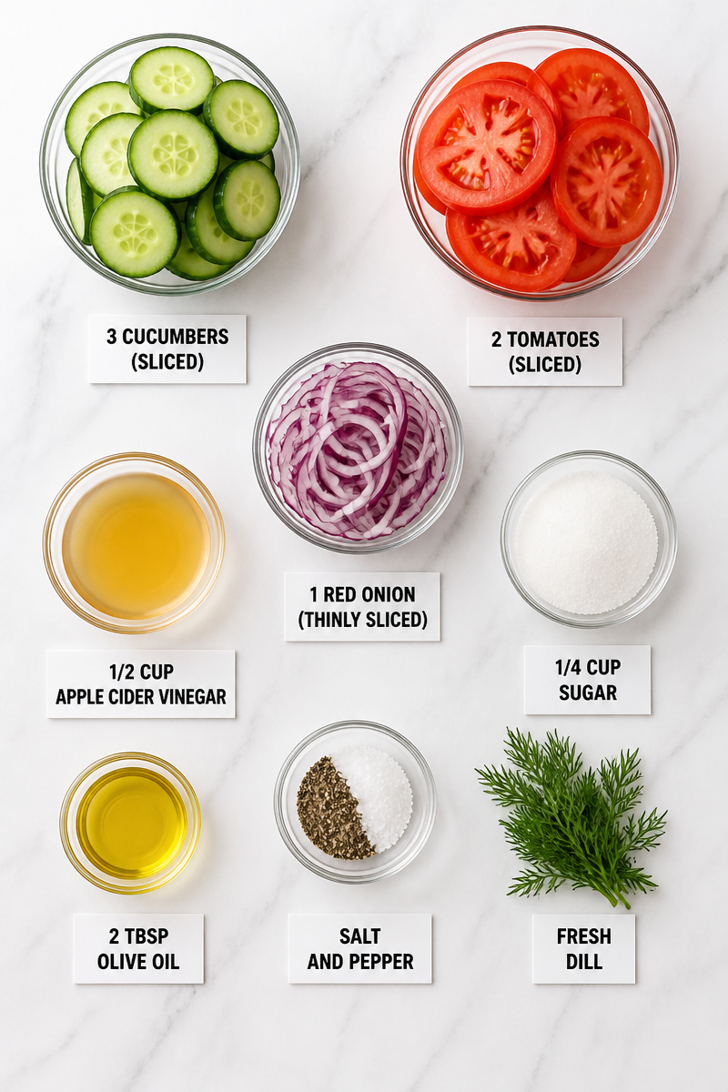 Marinated Cucumber Onion Tomato Salad Simple