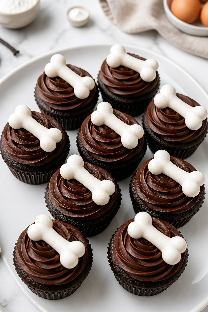 Meringue Bone Halloween Cupcake Topper Meringue Bone Halloween Cupcake Topper