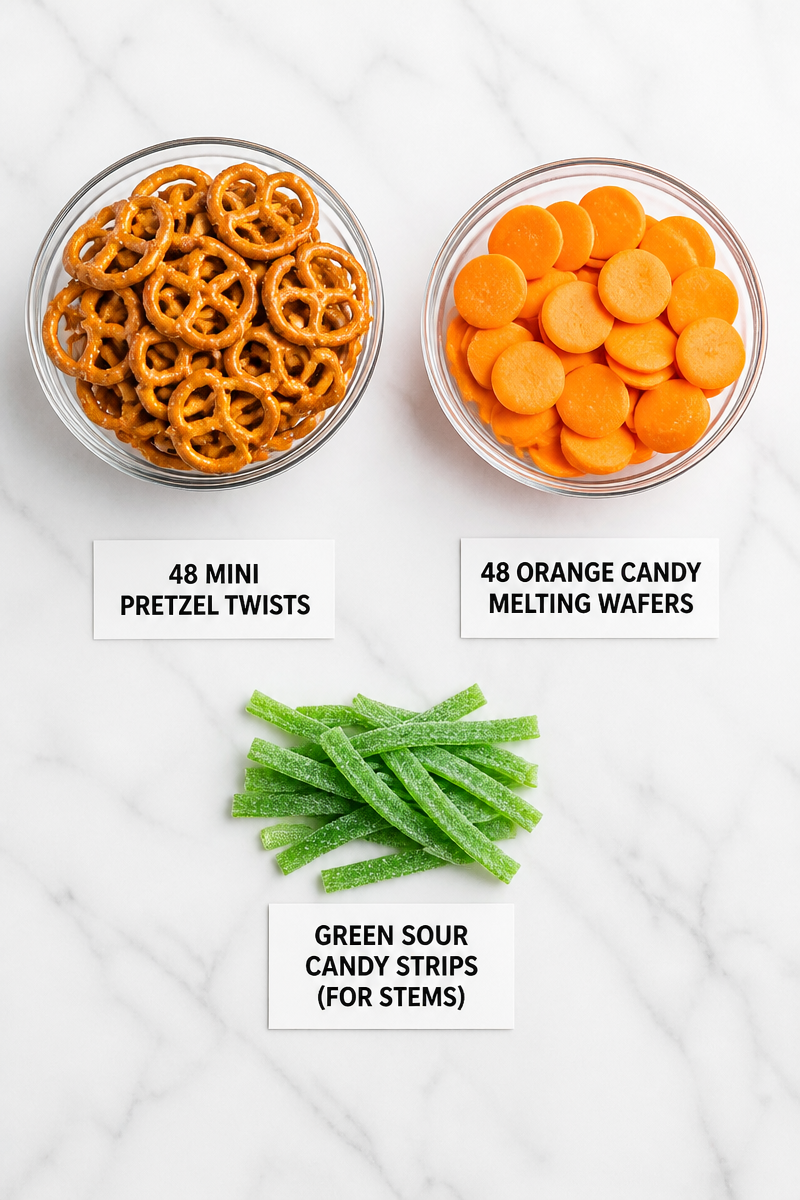 Mini Pretzel Pumpkin Orange Candy Bite