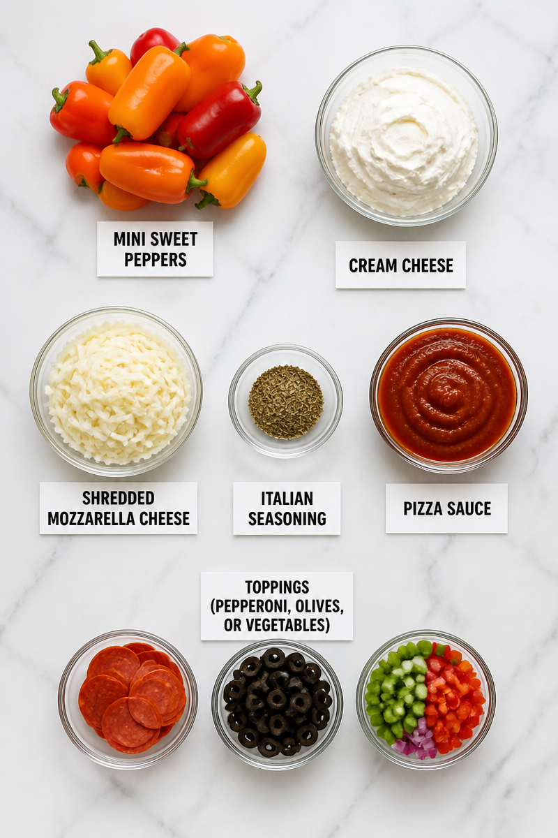 Mini Sweet Pepper Pizza Popper