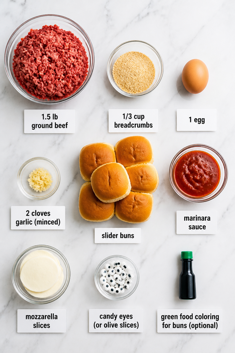 Monster Meatball Slider Halloween Bite Monster Meatball Slider Halloween Bite