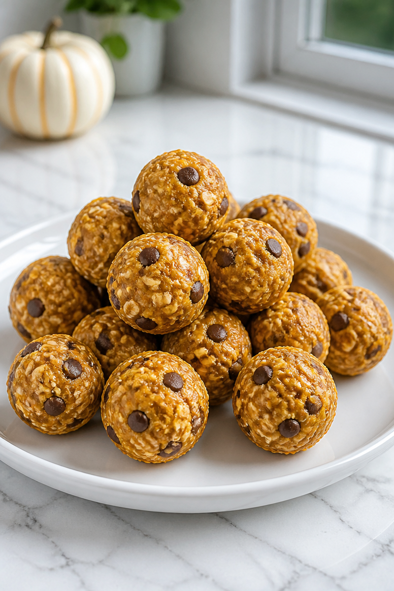No Bake Pumpkin Protein Energy Ball