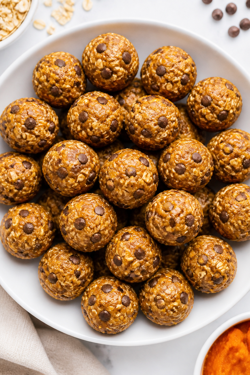 No Bake Pumpkin Protein Energy Ball