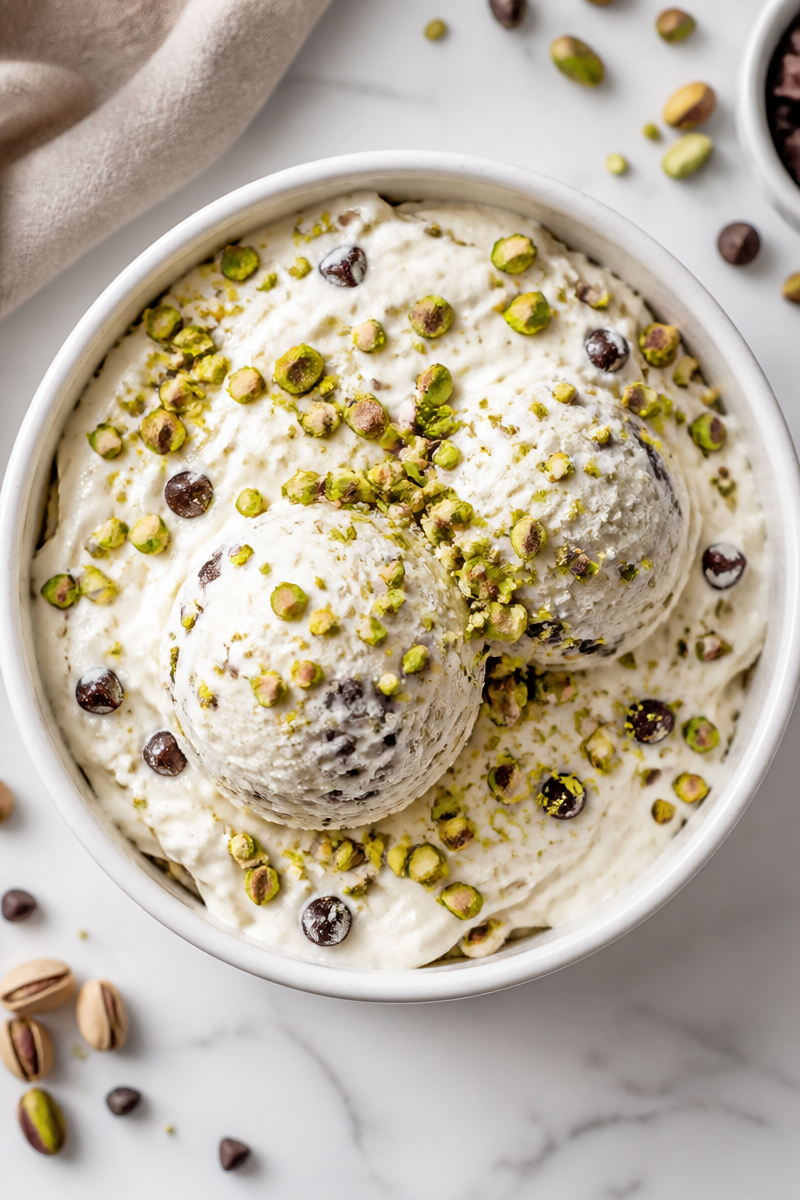 No Machine Keto Cannoli Ice Cream